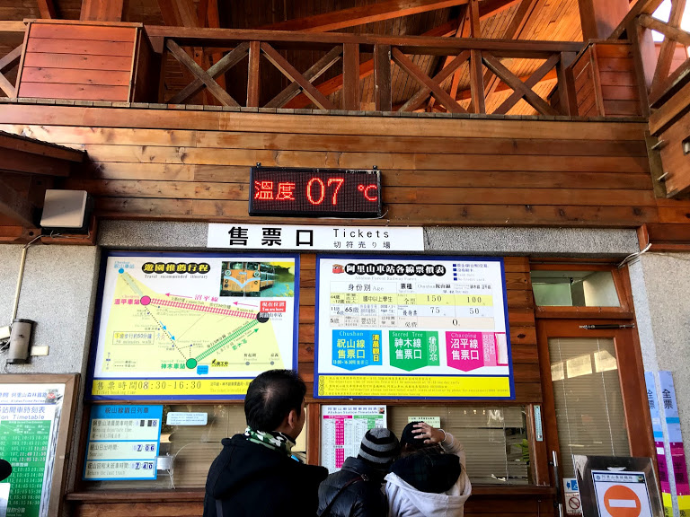 阿里山車站內溫度計